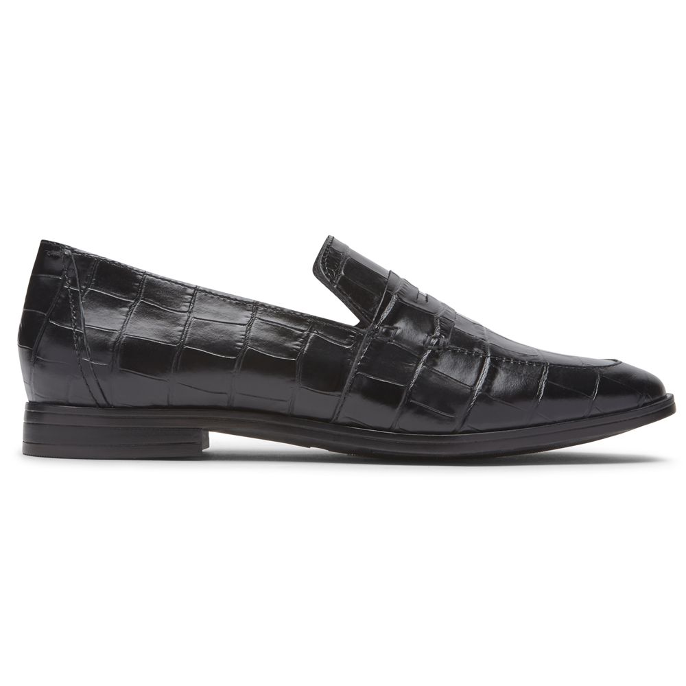 Rockport Perpetua Penny - Womens Loafers - Black - NZ (FJZ-296803)